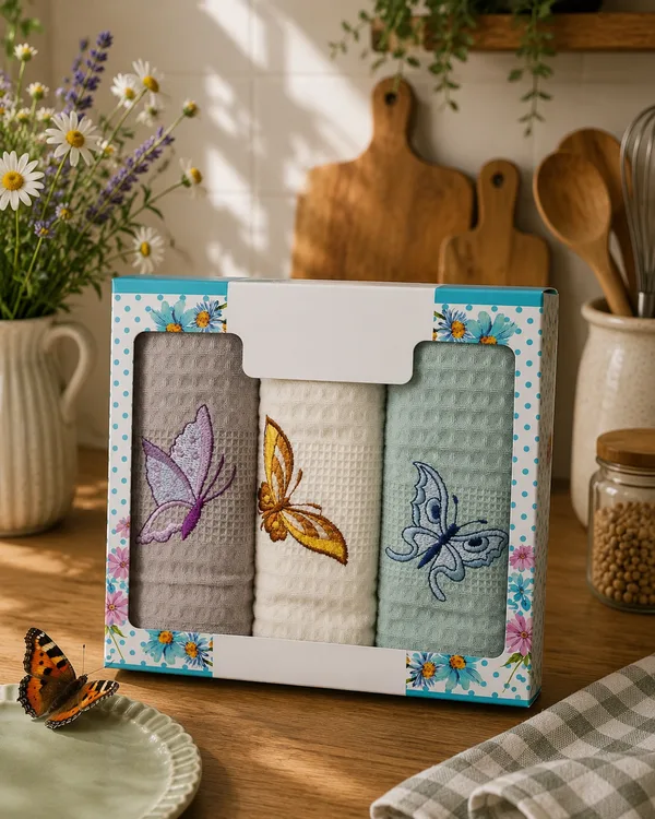 Komplekts Nr. 22
3 gab.virtuves dvieļu komplekts/40x60 cm/100% kokvilna/9 eur/PĀRDOTS