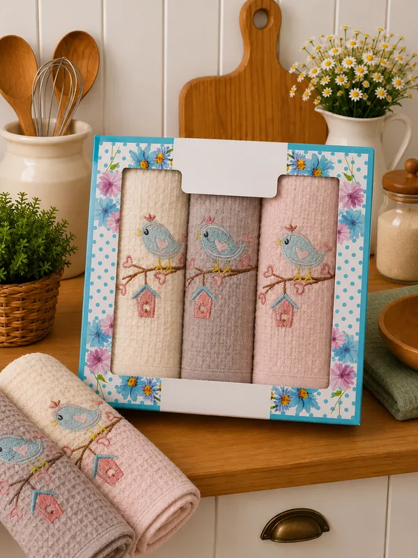 Komplekts Nr.21 3 gab.virtuves dvieļu komplekts/40x60 cm/100% kokvilna/9 eur