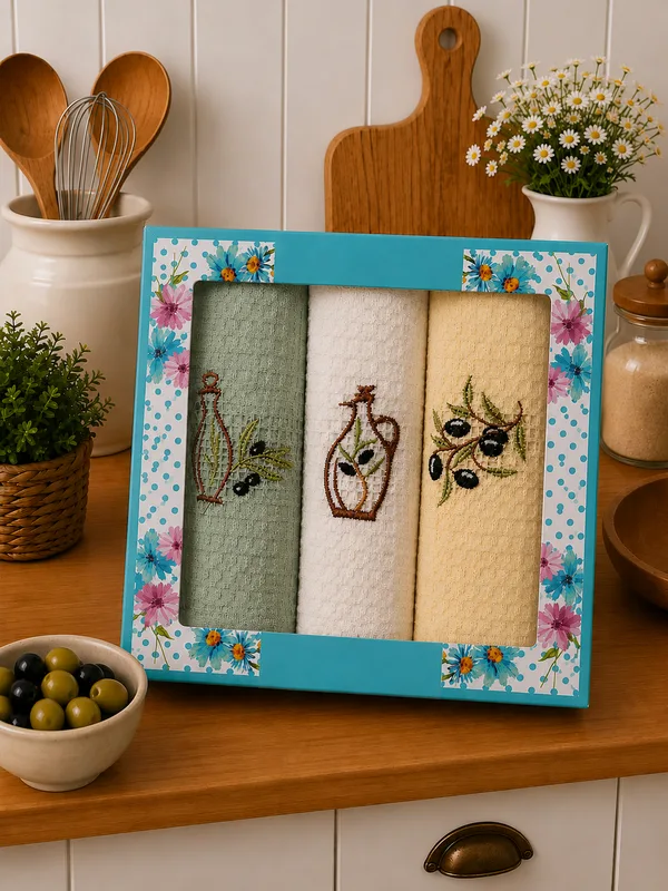 Komplekts Nr.30 3 gab.virtuves dvieļu komplekts/40x60 cm/100% kokvilna/9 eur