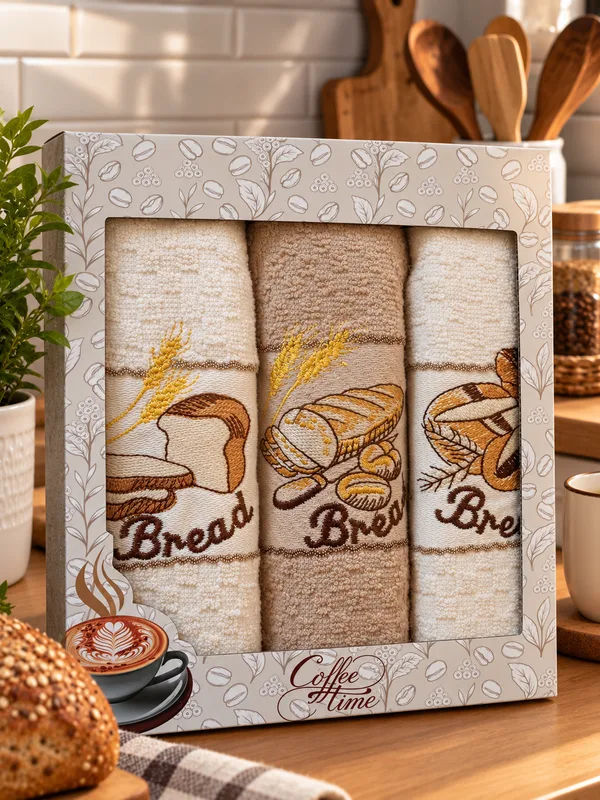 3 gab.virtuves dvieļu komplekts/40x60 cm/100% kokvilna/9 eur