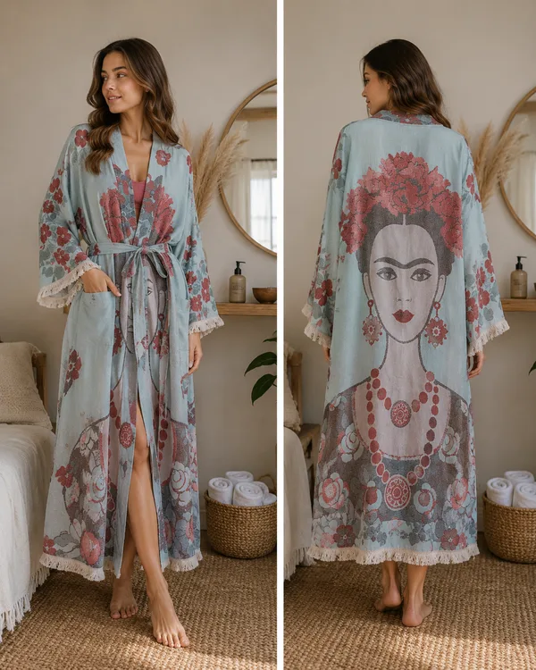 Halāts - One size( apkārtmērs 140 cm)/ 100% kokvilnaHalāta cena&nbsp; - 48 eur/PĀRDOTS