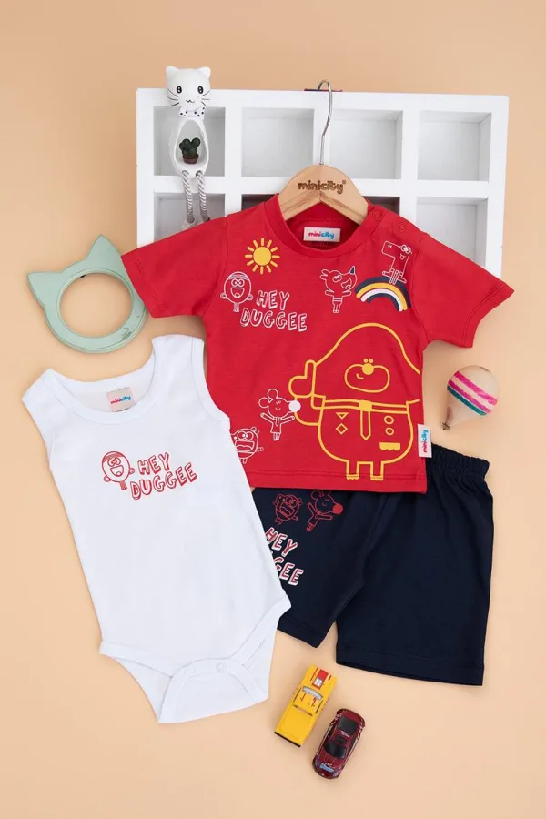 3 DAĻĪGS KOMPLEKTS NO KOKVILNAS. 9-24 MĒN. - 12 EUR